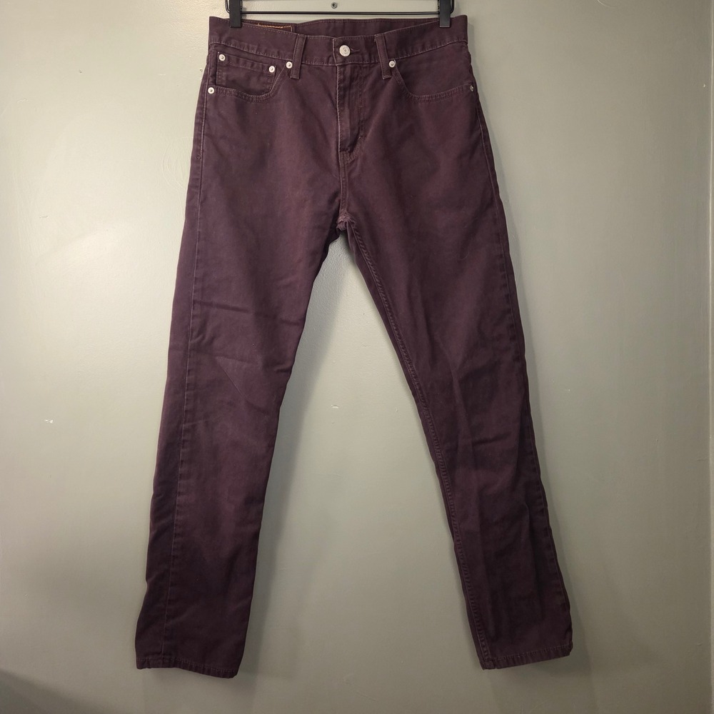 Levi's Men's 508 Regular Tapered Fit Jeans 31x32 Burntwood Burgundy